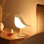 Akumulatorowa Lampa Nocna LED z Kreatywnym Wzorem Ptaków | Lampa do Sypialni