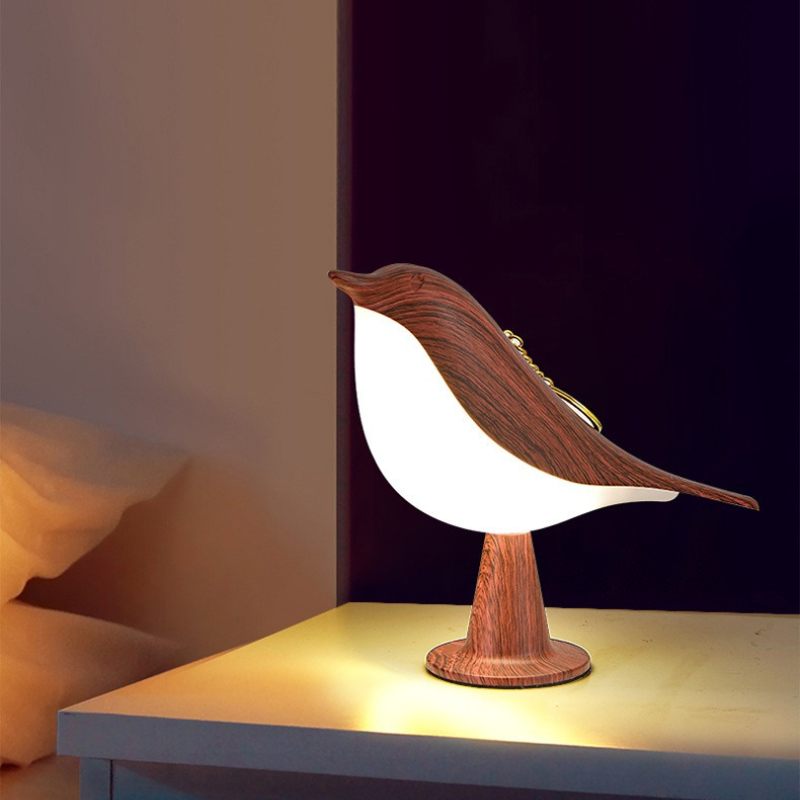 Akumulatorowa Lampa Nocna LED z Kreatywnym Wzorem Ptaków | Lampa do Sypialni