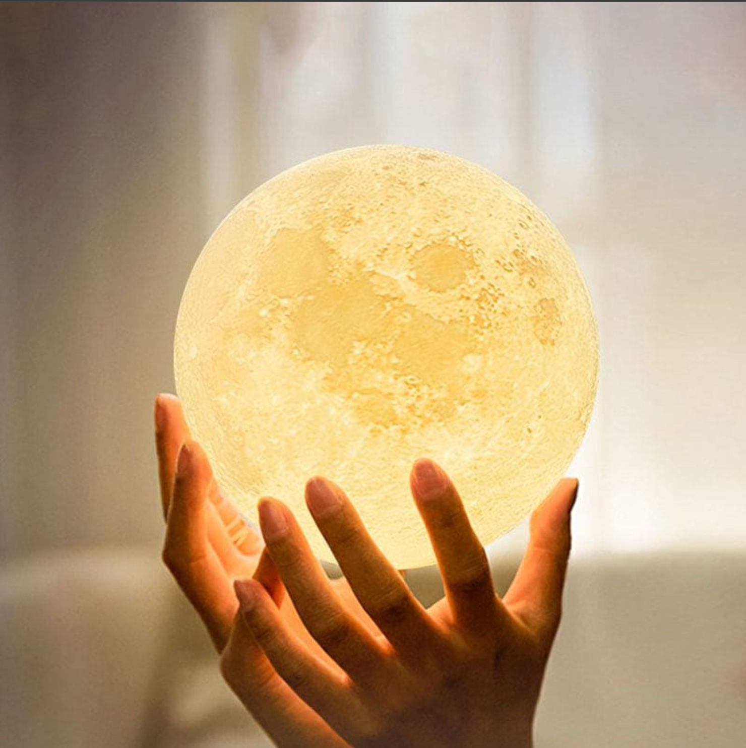 Akumulatorowa Lampka na Biurko w Kształcie Księżyca | Lampa LED