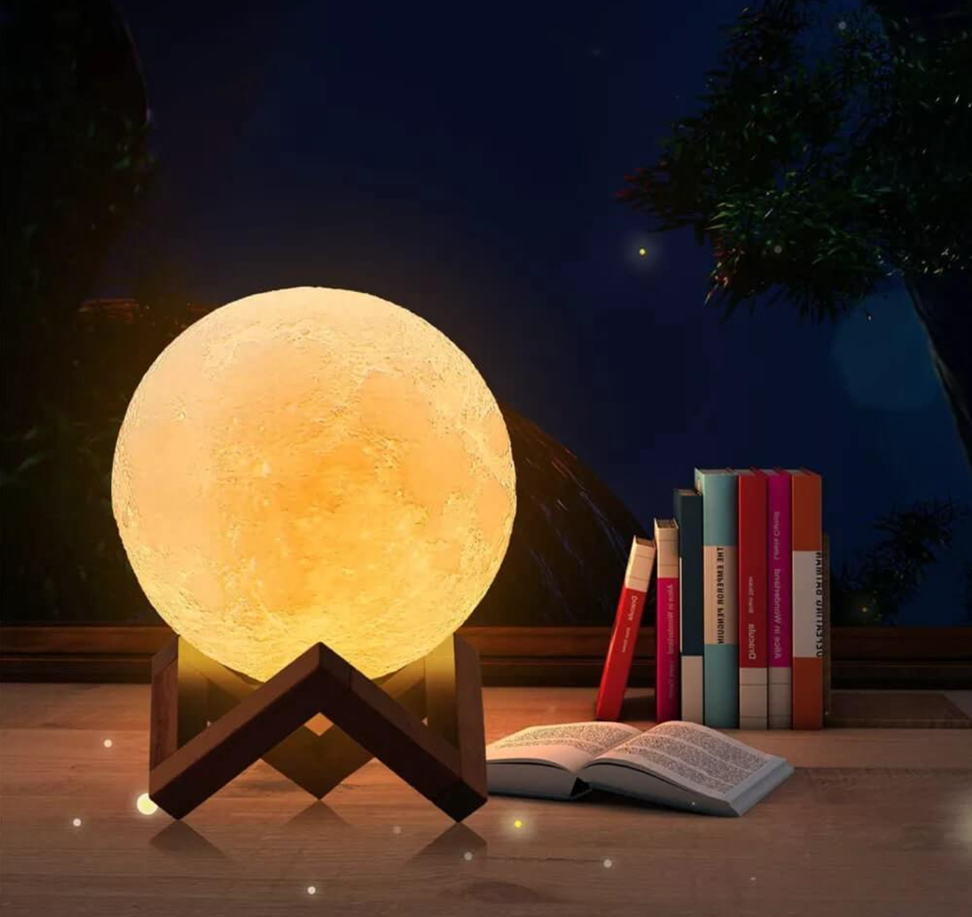 Akumulatorowa Lampka na Biurko w Kształcie Księżyca | Lampa LED