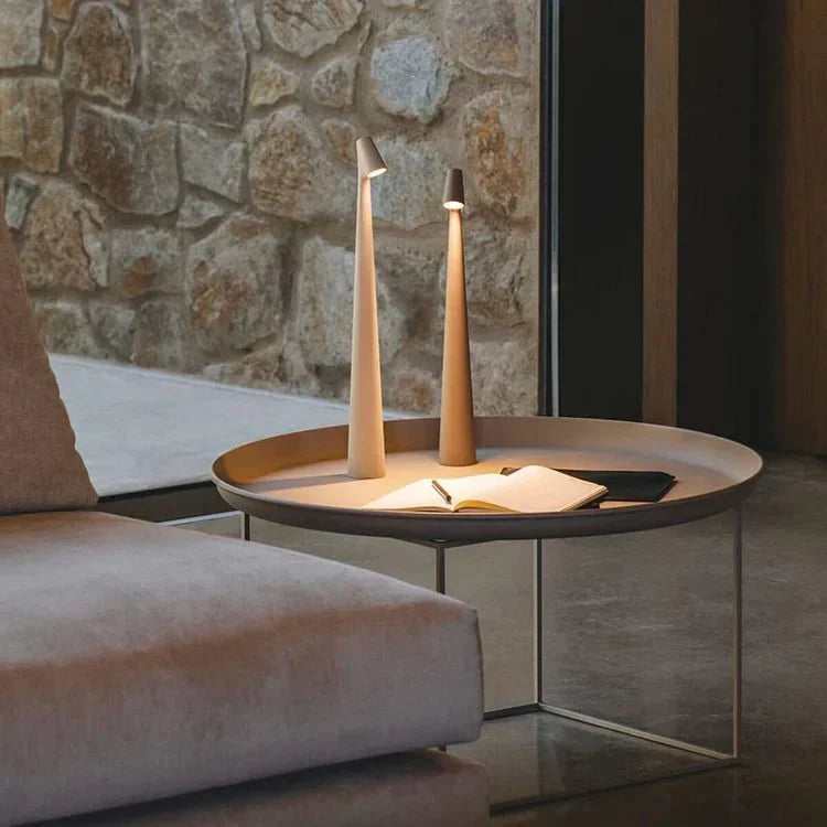 Bezprzewodowa Lampa Stołowa LED – Minimalistyczna Konstrukcja z Aluminium
