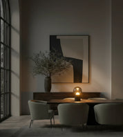 Wireless Glass and Aluminium Table Lamp – Touch-Controlled LED Lamp with Charging Base