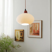 Biała Ceramiczna Lampa Wisząca w Stylu Vintage