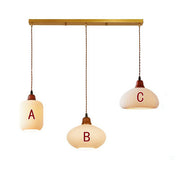 Biała Ceramiczna Lampa Wisząca w Stylu Vintage