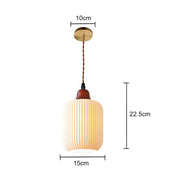 Biała Ceramiczna Lampa Wisząca w Stylu Vintage