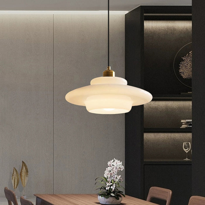Biała Lampa Wisząca | Lampa Sufitowa do Salonu