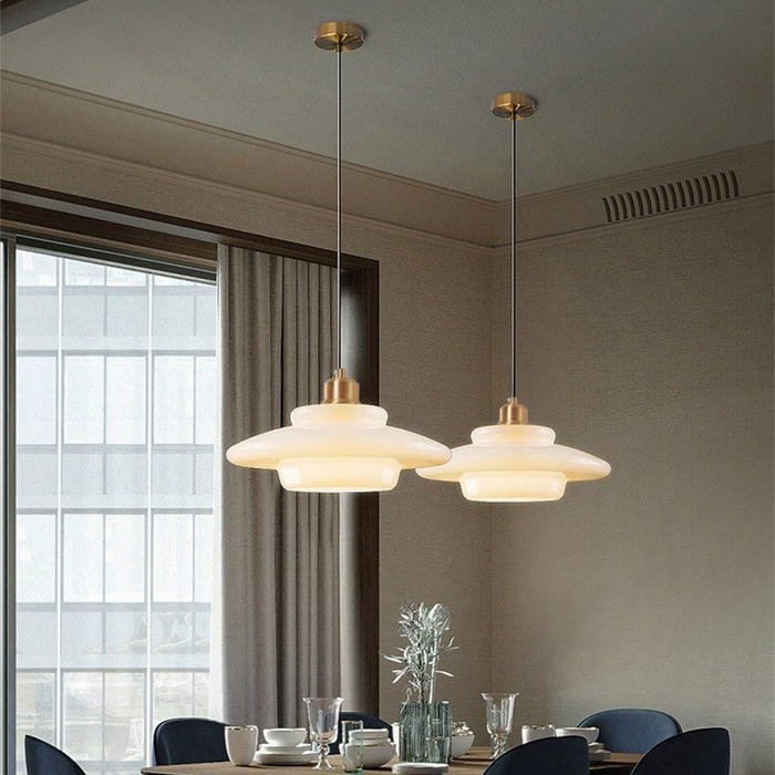 Biała Lampa Wisząca | Lampa Sufitowa do Salonu