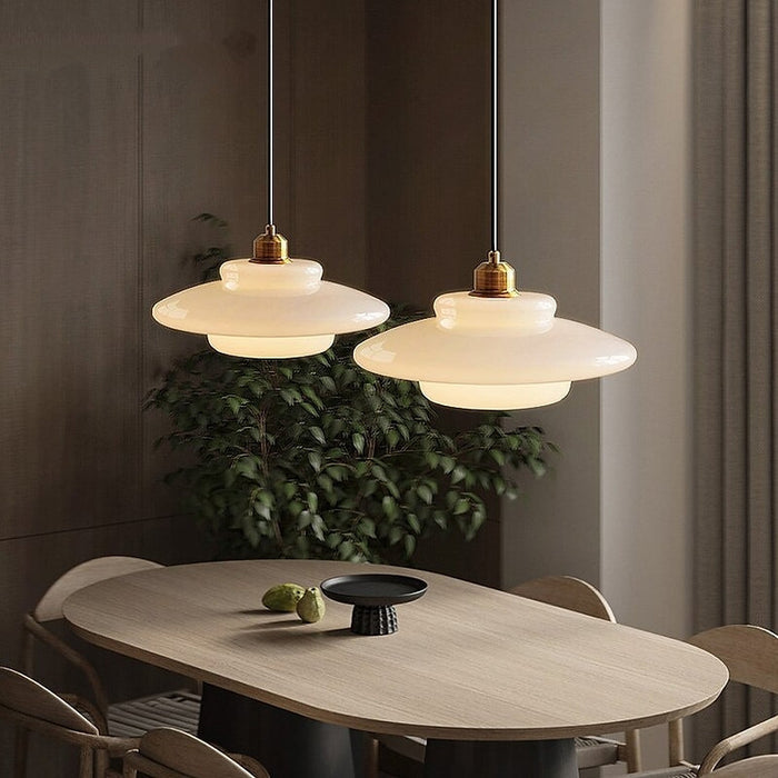 Biała Lampa Wisząca | Lampa Sufitowa do Salonu