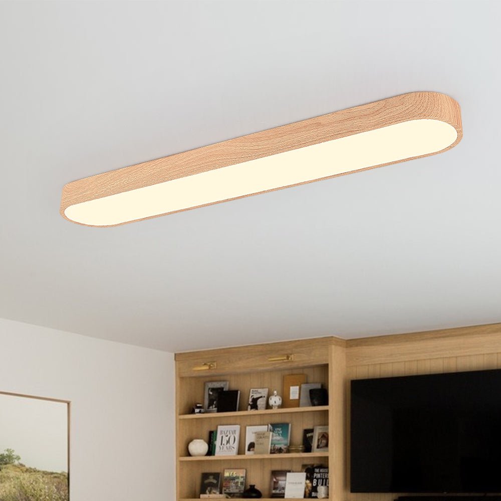 Długa Owalna Lampa Sufitowa LED | Nowoczesna
