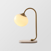 Designerska Lampa Stołowa ze Szkła i Metalu