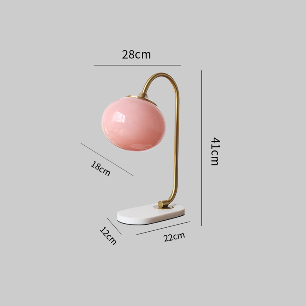 Designerska Lampa Stołowa ze Szkła i Metalu