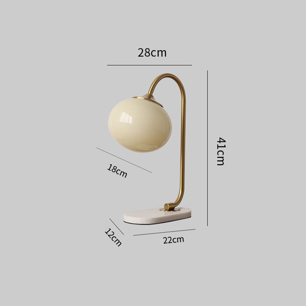 Designerska Lampa Stołowa ze Szkła i Metalu