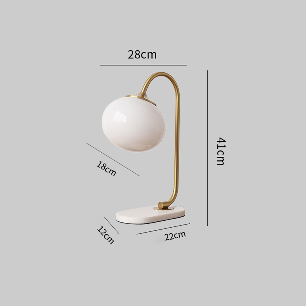 Designerska Lampa Stołowa ze Szkła i Metalu
