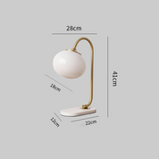 Designerska Lampa Stołowa ze Szkła i Metalu