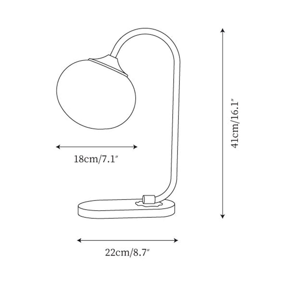 Designerska Lampa Stołowa ze Szkła i Metalu