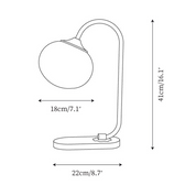 Designerska Lampa Stołowa ze Szkła i Metalu