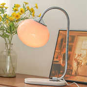 Designerska Lampa Stołowa ze Szkła i Metalu