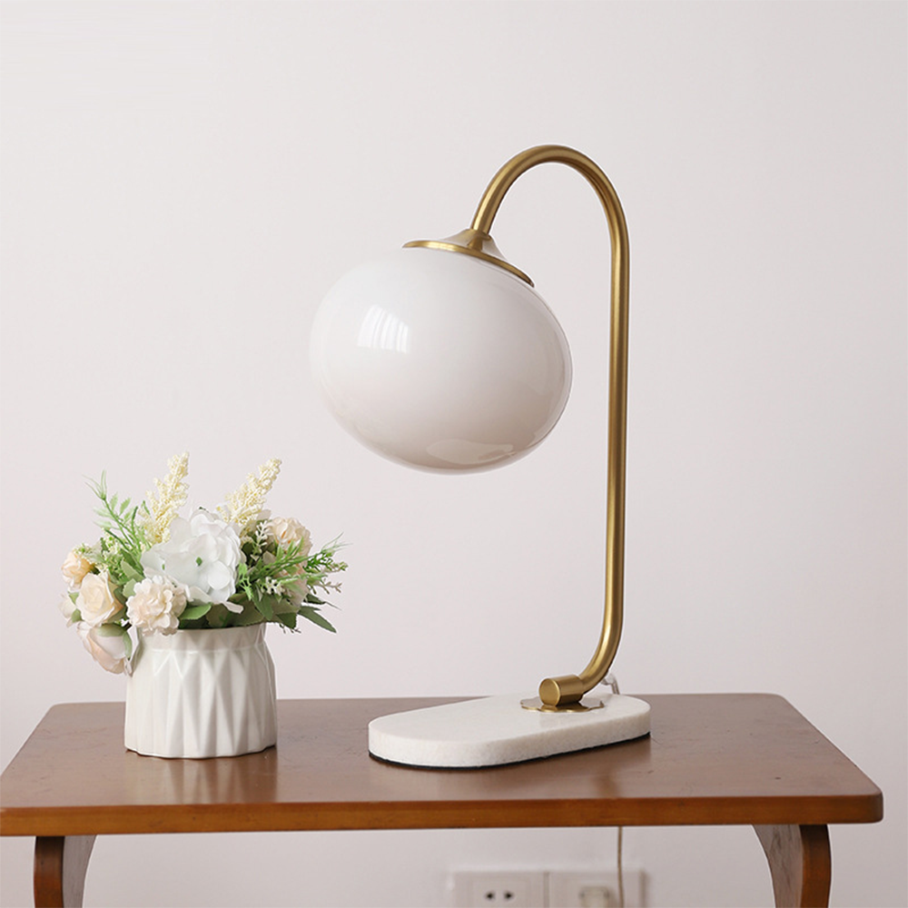 Designerska Lampa Stołowa ze Szkła i Metalu
