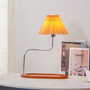 Drewniana Lampa Stołowa w Stylu Retro z Kloszem w Kształcie Parasola