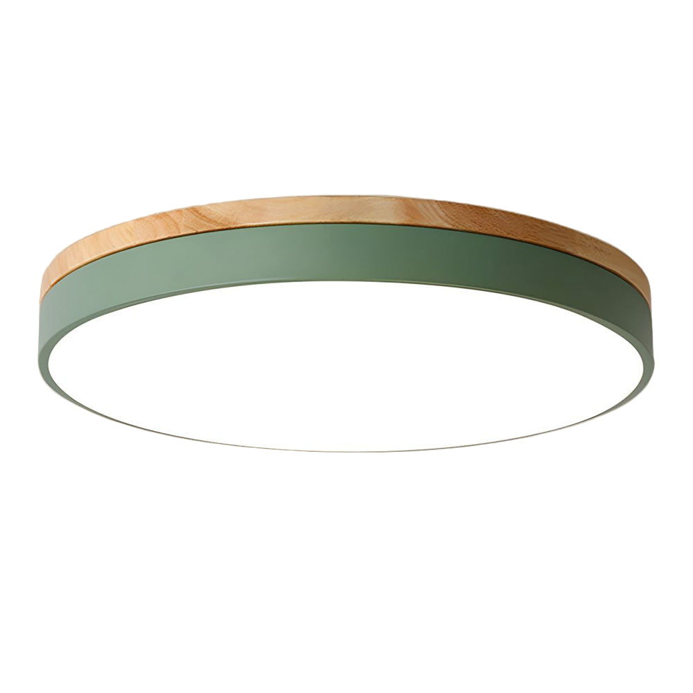 Drewniane Okrągłe Lampa Sufitowa | Lampa do Salonu