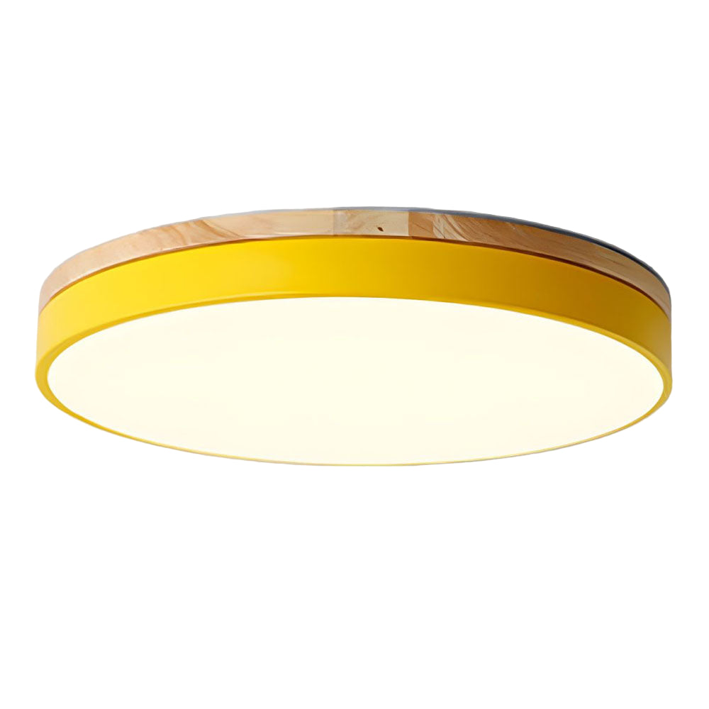Drewniane Okrągłe Lampa Sufitowa | Lampa do Salonu