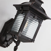Europejska Zewnętrzna Lampa Ścienna na Balkon z Czarnym Wykończeniem