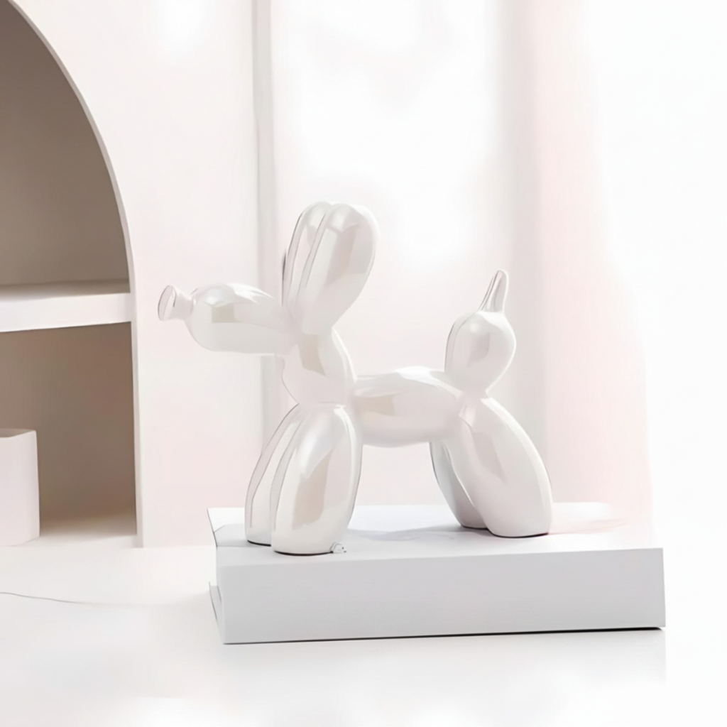 Figurka Dekoracyjna Pies Ceramiczny – Nowoczesna Rzeźba Artystyczna do Wnętrz