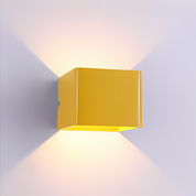 Kinkiet LED Góra-Dół Kwadratowy – Nowoczesna Aluminiowa Lampa Ścienna do Salonu i Sypialni