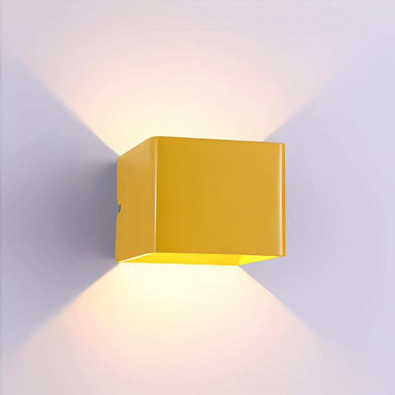 Kinkiet LED Góra-Dół Kwadratowy – Nowoczesna Aluminiowa Lampa Ścienna do Salonu i Sypialni