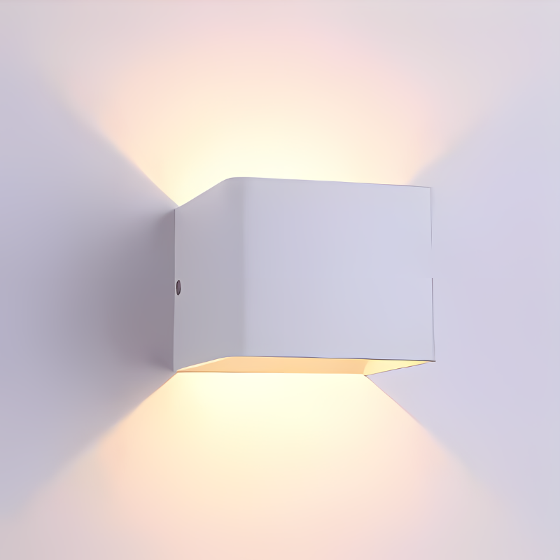 Kinkiet LED Góra-Dół Kwadratowy – Nowoczesna Aluminiowa Lampa Ścienna do Salonu i Sypialni