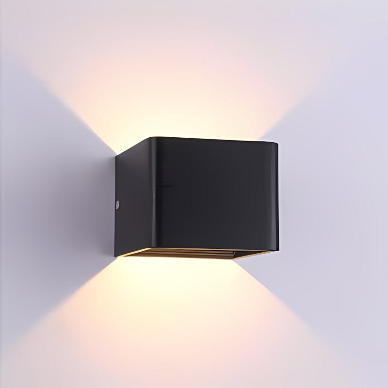 Kinkiet LED Góra-Dół Kwadratowy – Nowoczesna Aluminiowa Lampa Ścienna do Salonu i Sypialni