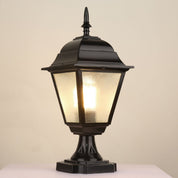 Lampa Ogrodowa na Słupek – Klasyczna Latarnia Zewnętrzna, Aluminium i Szkło