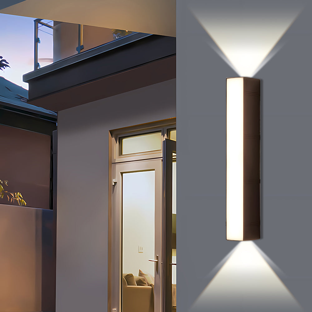 Kinkiet Zewnętrzny LED Góra-Dół Czarny – Aluminiowa Lampa Elewacyjna IP65