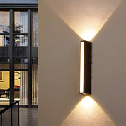 Kinkiet Zewnętrzny LED Góra-Dół Czarny – Aluminiowa Lampa Elewacyjna IP65