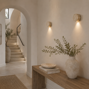 Kinkiet Ścienny Trawertyn Wabi-Sabi – Lampa z Naturalnego Kamienia w Stylu Japandi