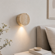 Kinkiet Ścienny Trawertyn Wabi-Sabi – Lampa z Naturalnego Kamienia w Stylu Japandi