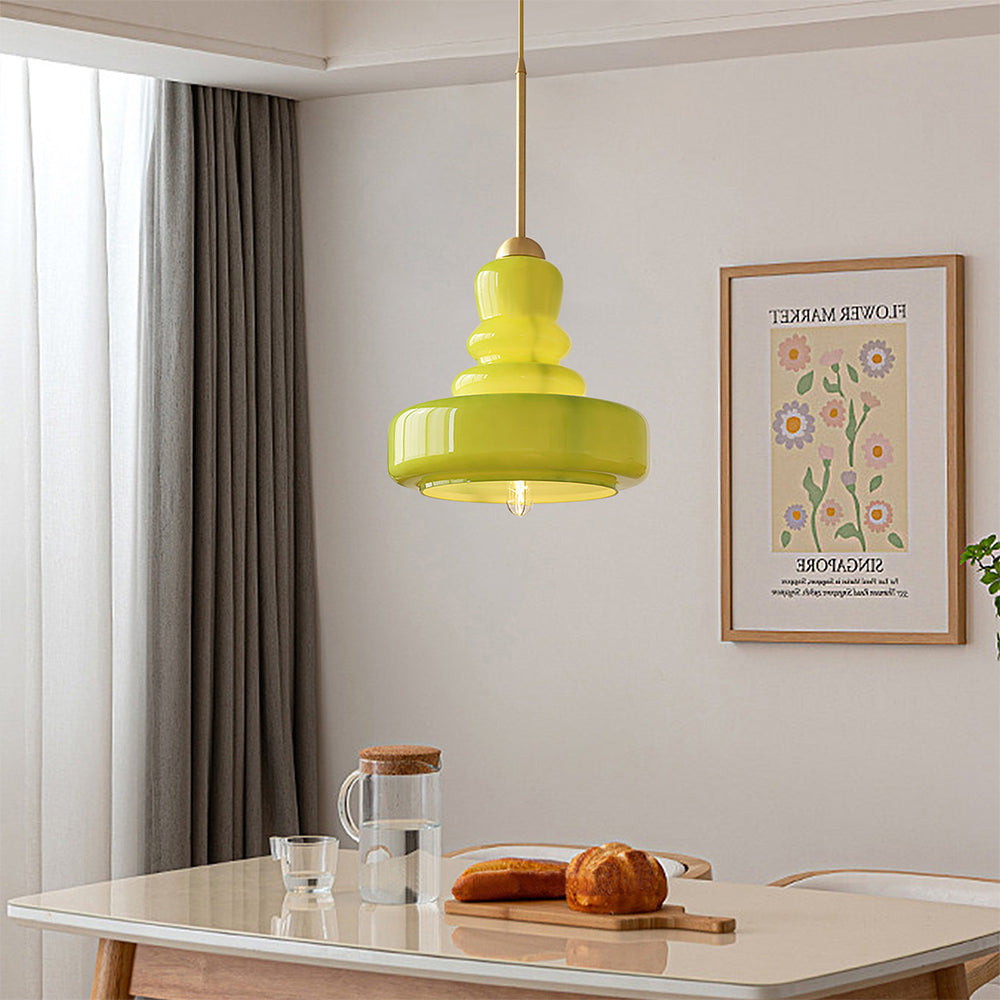 Kolorowa Lampa Wisząca Bauhaus w Kształcie Dyni
