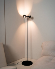 Lampa Podłogowa LED – Chrom i Szkło, Ściemnialna