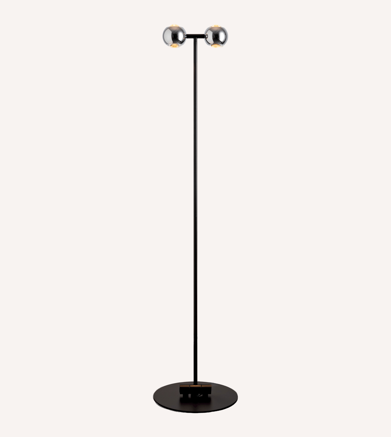 Lampa Podłogowa LED – Chrom i Szkło, Ściemnialna