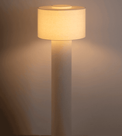 Lampa Podłogowa Lniana – Beżowa / Kremowa, Ściemnialna