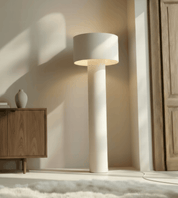 Lampa Podłogowa Lniana – Beżowa / Kremowa, Ściemnialna