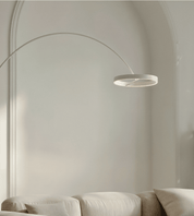 Lampa Podłogowa LED Okrągła – Ściemnialna, Aluminium