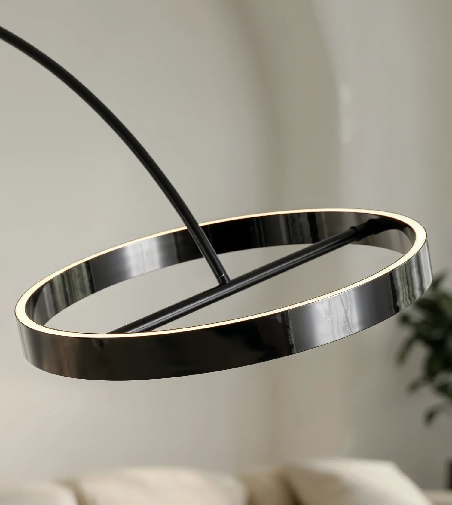 Lampa Podłogowa LED Okrągła – Ściemnialna, Aluminium