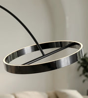 Lampa Podłogowa LED Okrągła – Ściemnialna, Aluminium