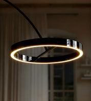 Lampa Podłogowa LED Okrągła – Ściemnialna, Aluminium