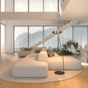 Lampa Podłogowa LED – Ściemnialna, Aluminium
