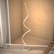 Lampa Podłogowa LED Skręcona – Czarna, Ściemnialna