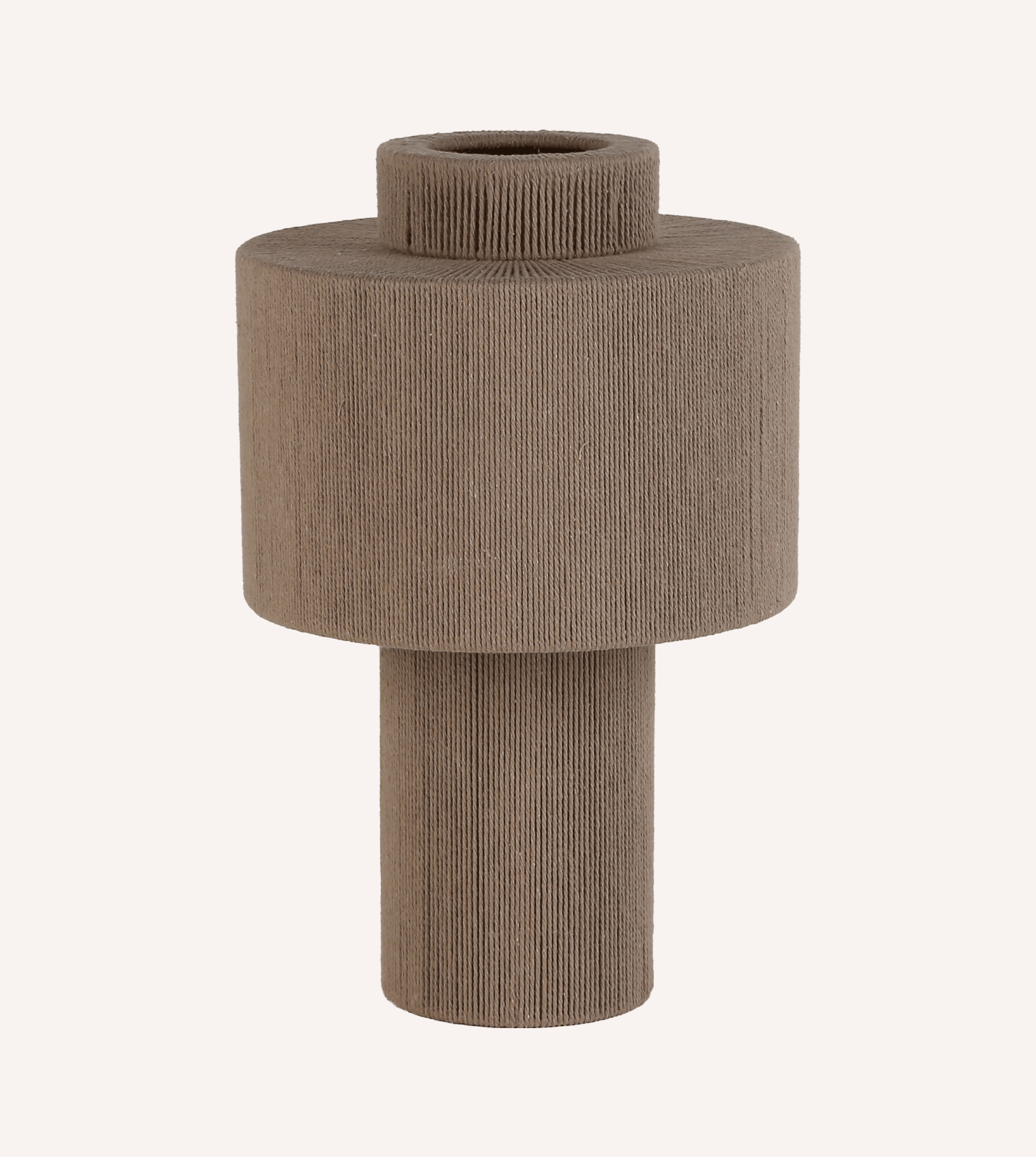 Lampa Stołowa SORAYA – Taupe, Pleciona Bawełna