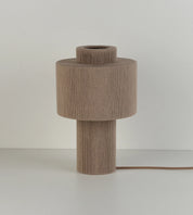 Lampa Stołowa SORAYA – Taupe, Pleciona Bawełna