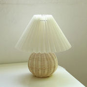 Ceramic Table Lamp with Pleated Shade